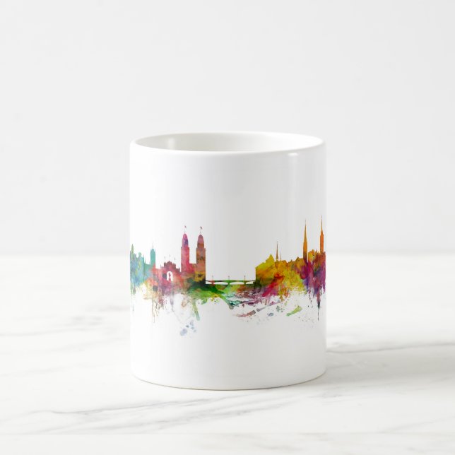 Zürich Schweiz Skyline Kaffeetasse (Mittel)