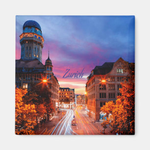 Zürich Schweiz Sonnenuntergang Magnet