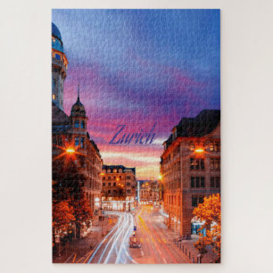 Zürich Schweiz Sunset Puzzle