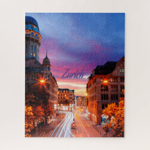 Zürich Schweiz Sunset Puzzle