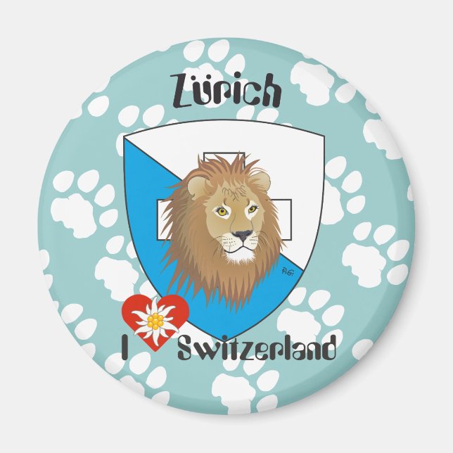 Zürich Schweiz Switzerland Magnet (Vorne)