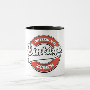 Zürich Schweiz Vintages Logo Magnet Tasse