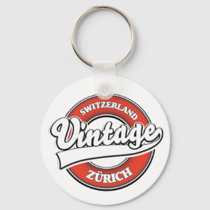 Zürich Schweiz Vintages Logo Schlüsselanhänger