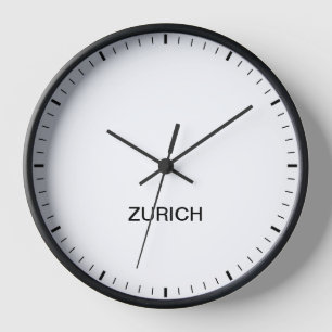 Zürich Schweiz Zeitzone Newsroom Style Clock Uhr