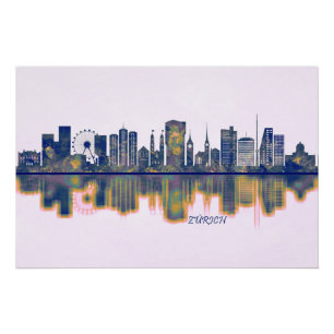 Zurich Skyline Poster