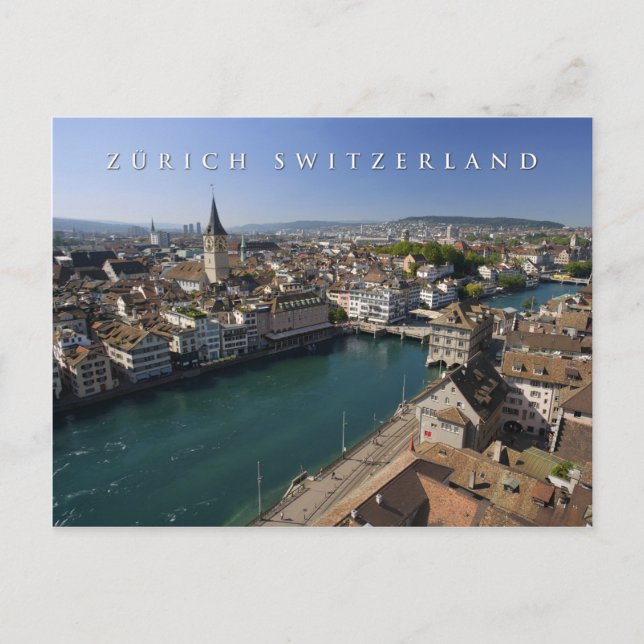 zurich Switzerland City Postkarte (Vorderseite)