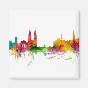 Zurich Switzerland Skyline Magnet