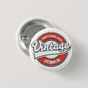 Zürich Switzerland vintage style logo Button