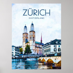 Zürich Travel Poster