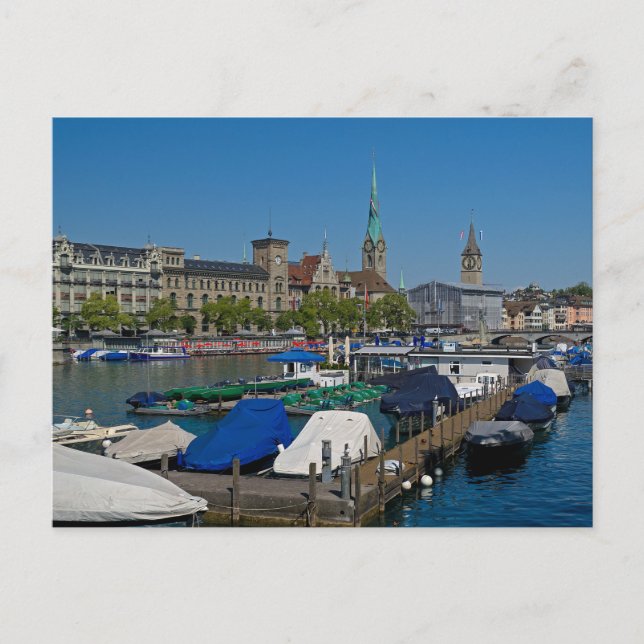Zurich Waterfront - Zürichsee Postkarte (Vorderseite)