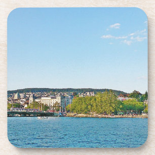 Zürichsee, Aussicht auf die Brücke Bellewue Untersetzer