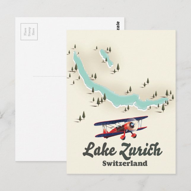 Zürichsee - Schweiz Karte (Vorne/Hinten)