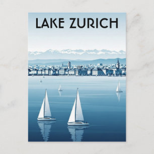 Zürichsee Schweiz Reise Postkarte
