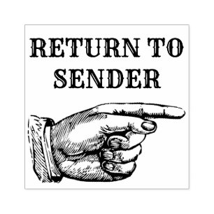 Zurück an Absender Gummistempel