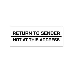 Zurück an Absender Nicht an dieser Adresse Gummistempel