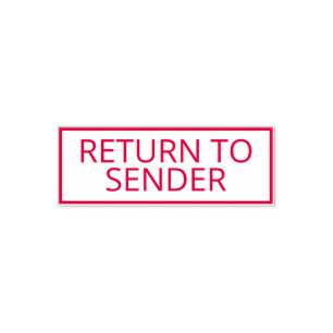 Zurück an Absender Rot Permastempel