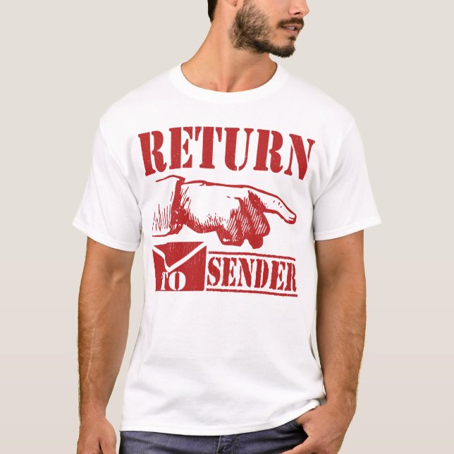 Zurück an Absender T-Shirt (Vorderseite)