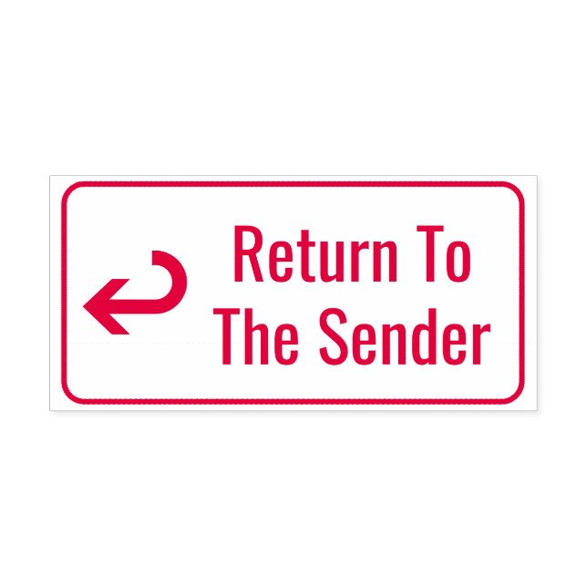 "Zurück an den Absender" Stempel (Design)