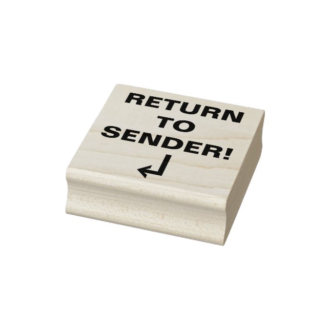 "ZURÜCK AN DEN ABSENDER!" Stempel (Stempel)