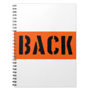 Zurück an der Vorderseite Notizblock