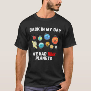 Zurück an meinem Tag 9 Planeten Planeten Planet Pl T-Shirt