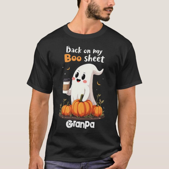 Zurück auf meinem Bootschild Funny Halloween Boo G T-Shirt (Vorderseite)