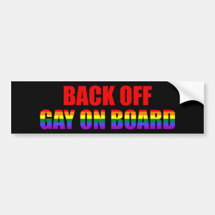 Zurück aus Gay an Bord LGBT Spaß Witz Autoaufkleber
