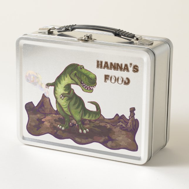 Zurück Aus Personalisierter T-Rex-Luchbox Metall Lunch Box (Vorderseite)