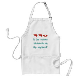 Zurück aus schürze