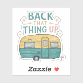 Zurück, das Ding oben Vinyl Aufkleber