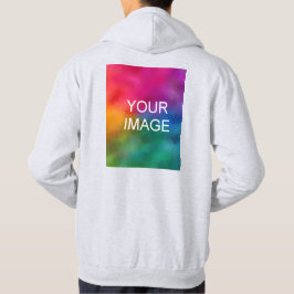 Zurück Design Anpassbarer Text für Bild hinzufügen Hoodie