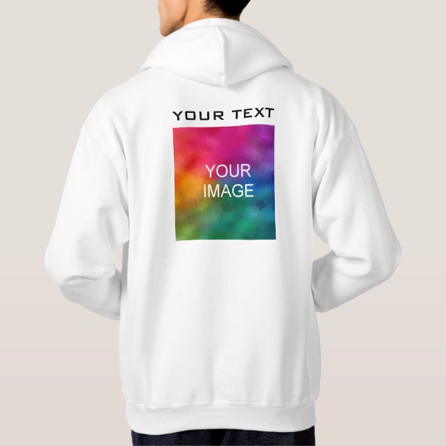Zurück Design Foto hochladen Mens Modern Best Hoodie (Rückseite)