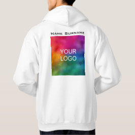Zurück Design MännergrundLogo für das White Hoodie