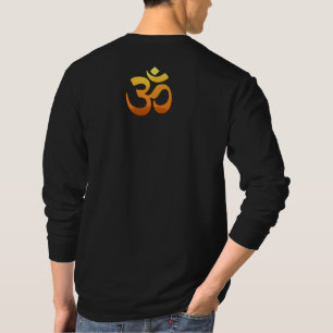 Zurück Design Om Mantra Symbol Yoga Mens Long Slee T-Shirt
