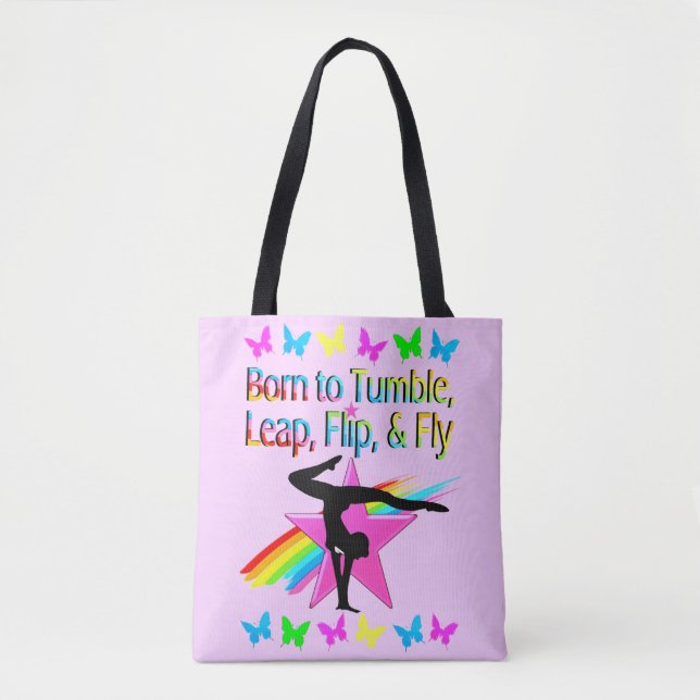 ZURÜCK DREHEND GYMNASTIK-MÄDCHEN-RAINBOW-DESIGN (Vorderseite)