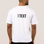 Zurück Druckvorlage Mens White Modern Sport T-Shirt<br><div class="desc">Fügen Sie Ihren Text hier Moderne Rückseite Print Template Mens Sport-Tek Mitbewerber Activ White T - Shirt.</div>