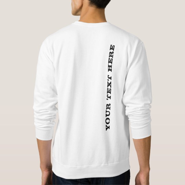 Zurück Entwurf der Textvorlage - Weiße Grundlegend Sweatshirt (Rückseite)