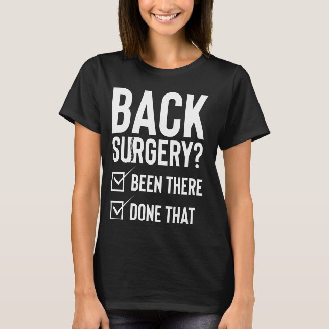 Zurück Fracture Operation Funny Spine Operation Er T-Shirt (Vorderseite)
