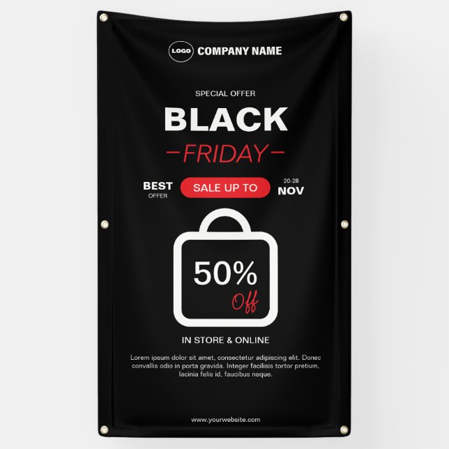 Zurück Freitag Custom Logo Banner (Vertikal)