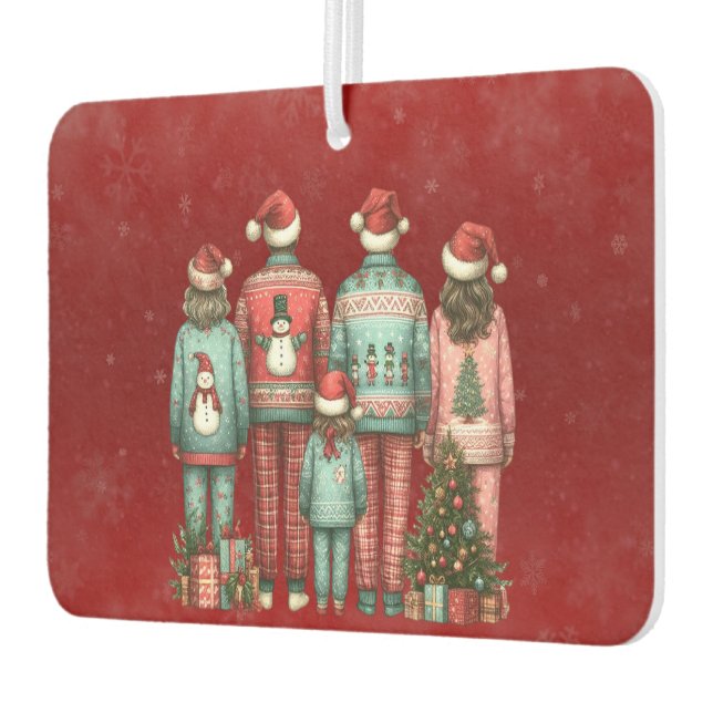 Zurück gegenüber Familie von Vier in Weihnachten P Autolufterfrischer (Links)