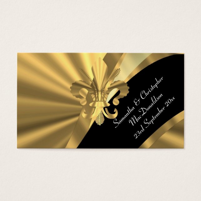 Zurück, goldene Gastgeschenk Hochzeit danke (Vorderseite)