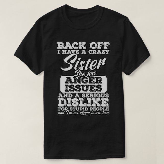 Zurück habe ich einen verrückten, finsteren, lusti T-Shirt (Design vorne)