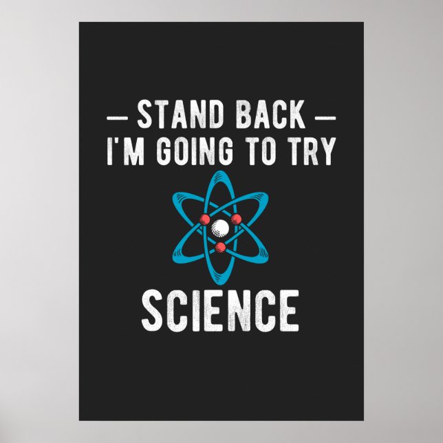 Zurück, ich werde versuchen, Wissenschaft zu versu Poster (Vorne)