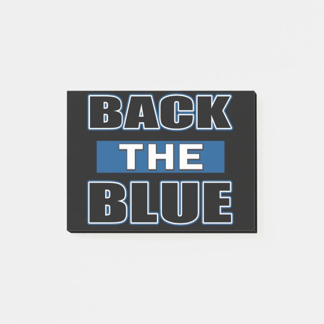 Zurück in Blau Post-it Klebezettel (Vorderseite)