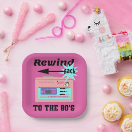 Zurück in die 80er Jahre Pappteller