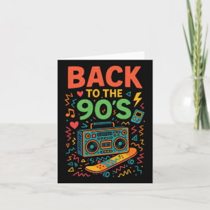 Zurück in die 90er - 90er Jahre Retro Vintage alte Karte