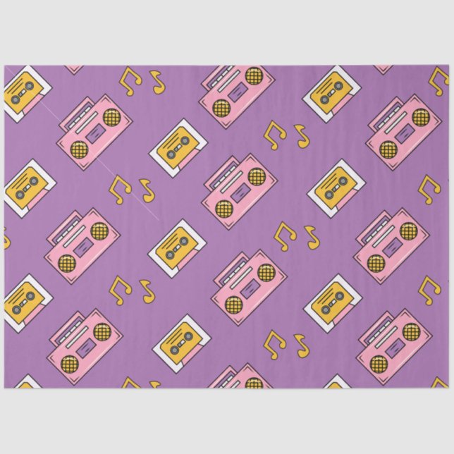 Zurück in die 90er Jahre - Farbiger Y2K Casette Pl Seidenpapier (Vorderseite)