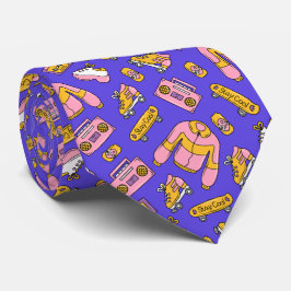 Zurück in die 90er Jahre Funny Y2K Colorful Neck T Krawatte