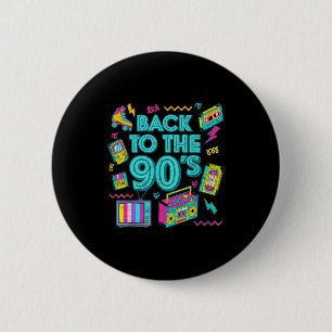 Zurück in die 90er Retro Vintage Throwback für Män Button