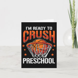 Zurück in die Schule Crush Vorschule Basketball Bo Karte